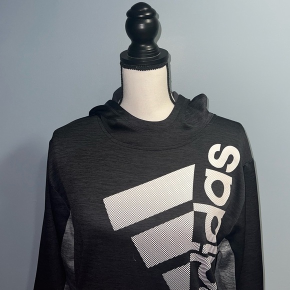 Adidas- Grey and black hooded sweatshirt - Picture 2 of 6